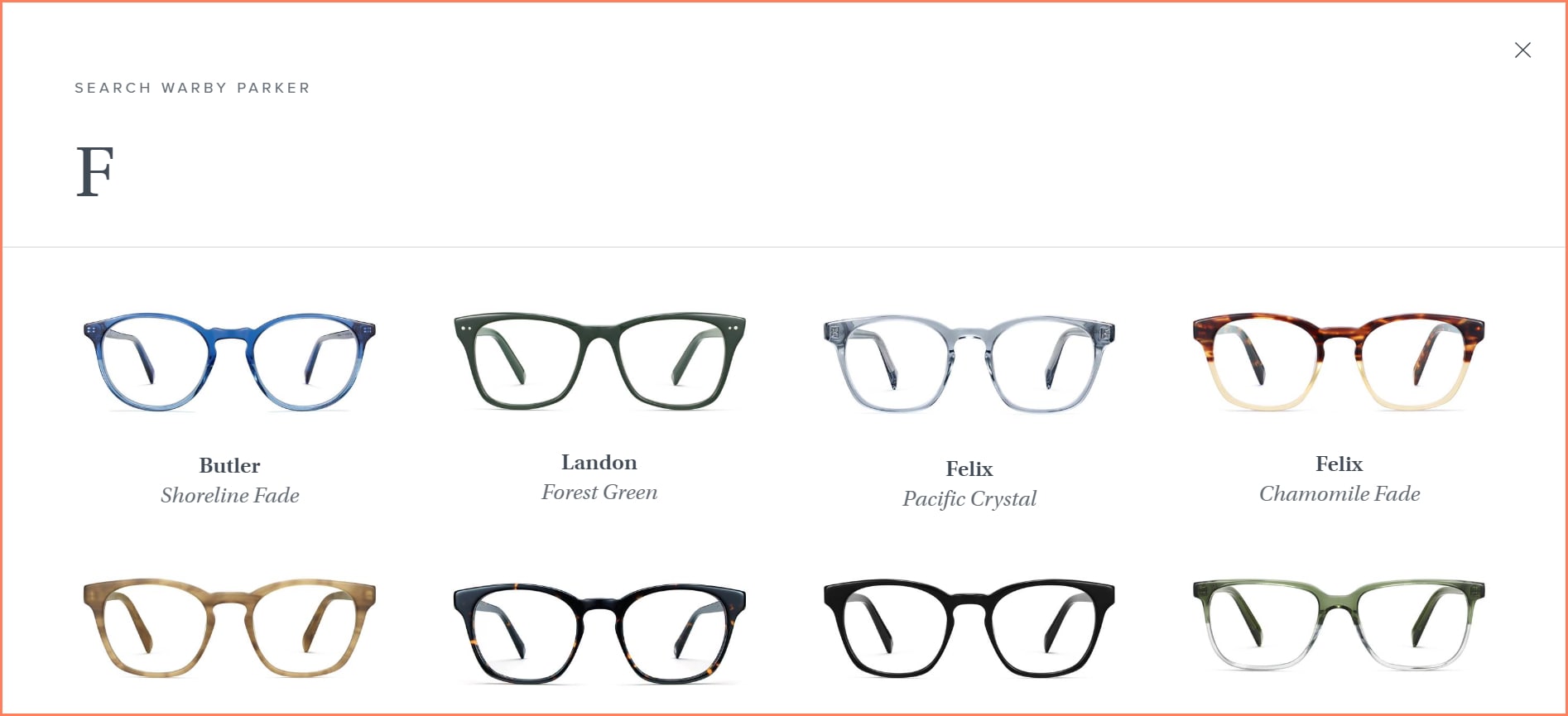 product images in search visual cue