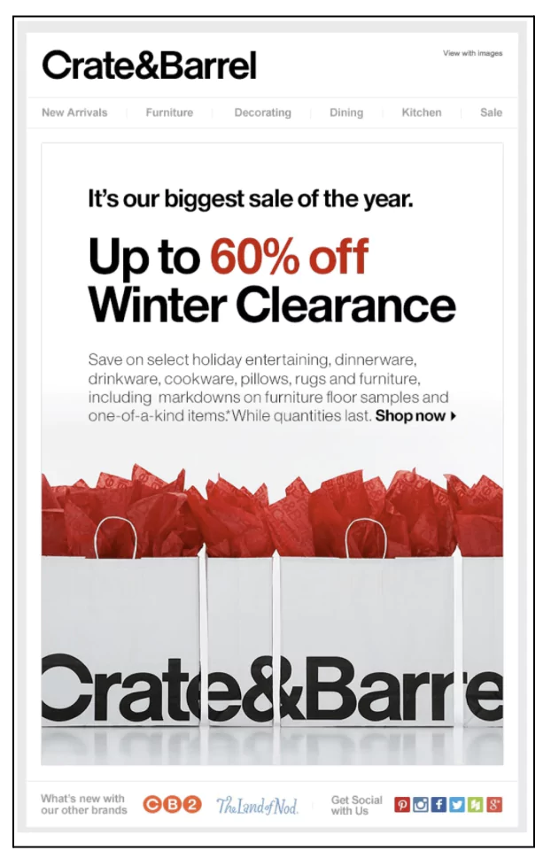 Themed clearance sale eCommerce