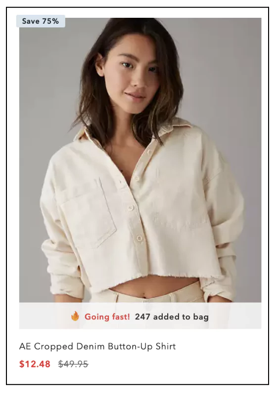 displaying stock levels on eCommerce websites