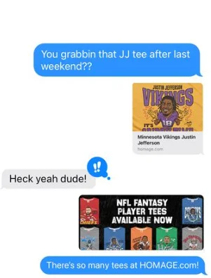 Homage's Facebook ad
