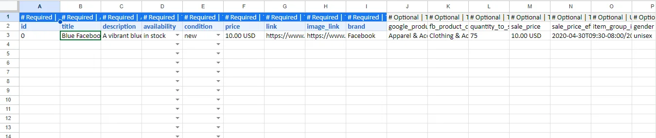 Supplementary feed file