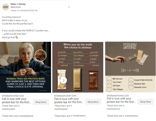 Carousel ad using a news format