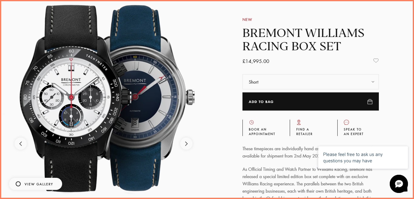 bremont ecommerce image optimization example