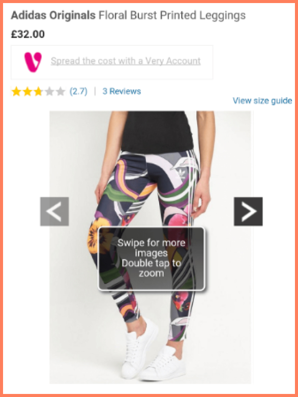 Include mobile-specific gestures - How to write product descriptions for mobile: 22 proven ideas (with examples) | mobile shop description sample | product description for mobile phone | how to write a product description | how to describe a new product | product description writing examples | how to write product page | how to write a good description for a product  