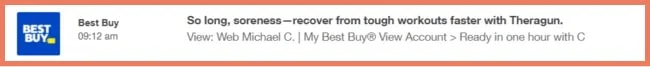 Best Buy offering personalization with products that are relevant to the customer