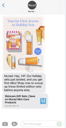 VIP SMS reminders for forgotten beauty purchases