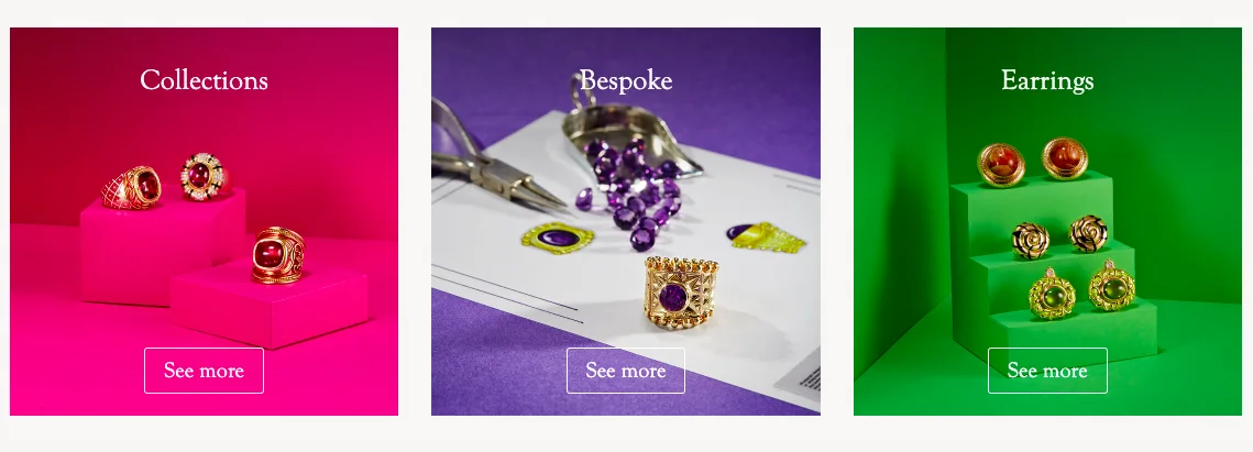 Elizabeth Cage jewelry marketing strategy includes onsite optimization