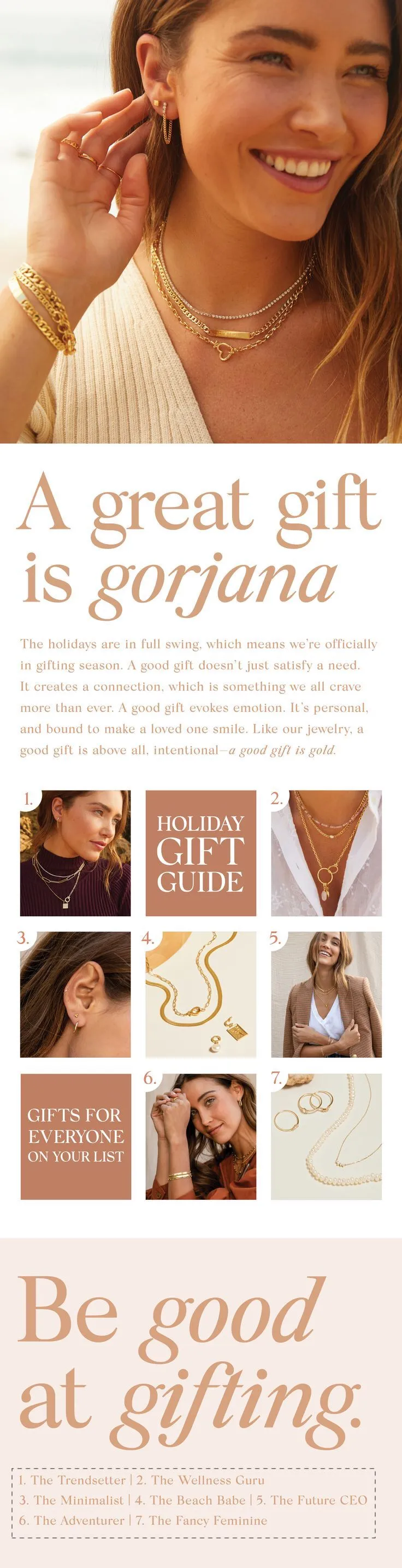 Gorjana marketing for jewelry on Pinterest