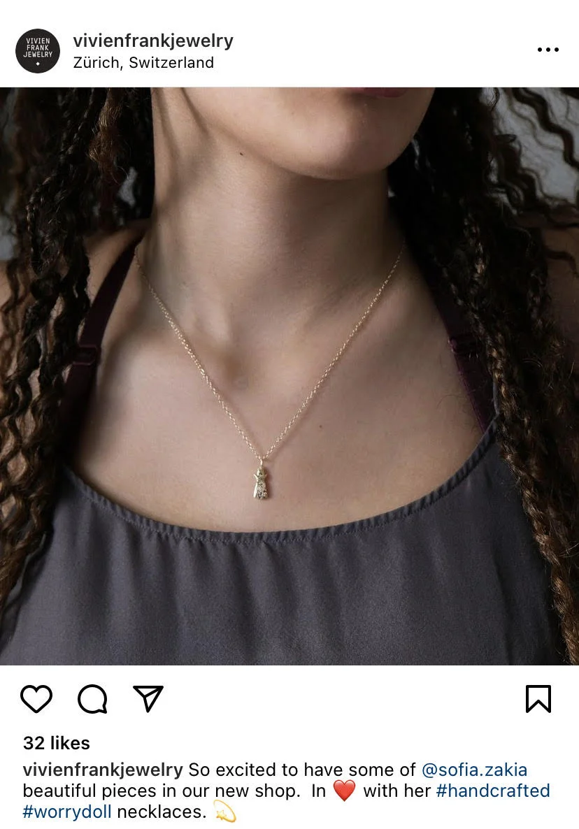 Vivien Frank designer collaboration to promote jewelry online