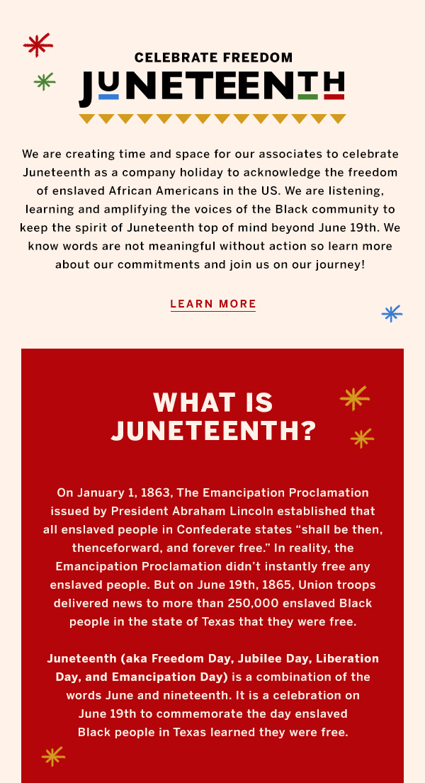 juneteenth email examples