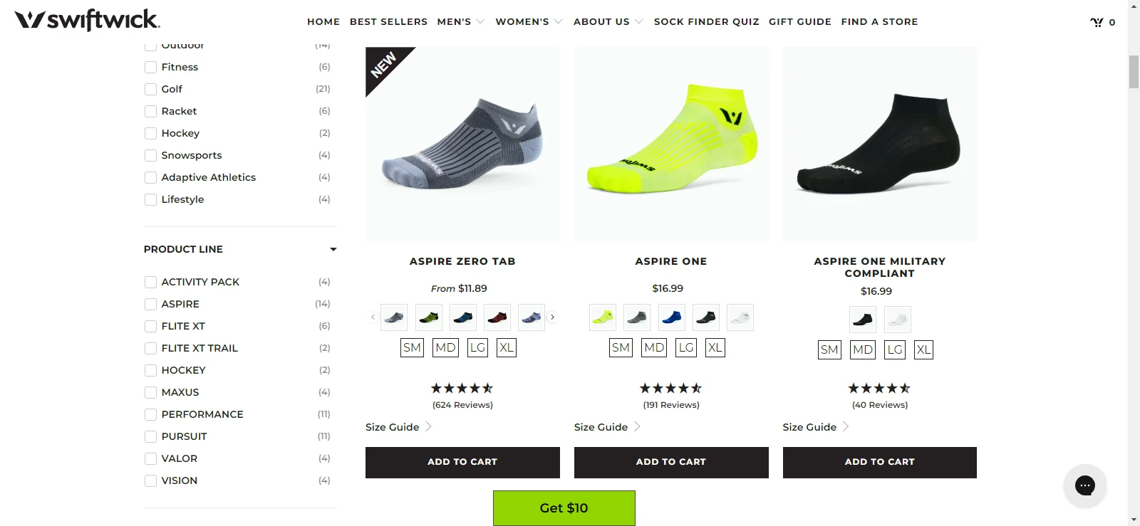 Informative product display on a Shopify collection page