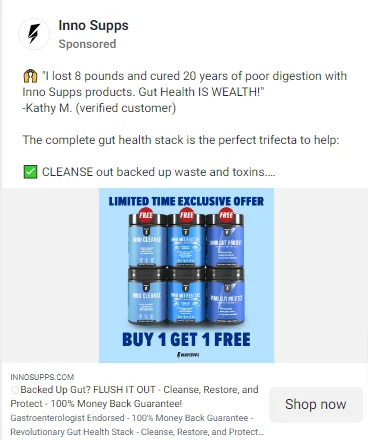 Ad copy for Shopify store