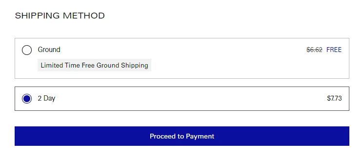 No clear mention of the delivery date on Shopify checkout