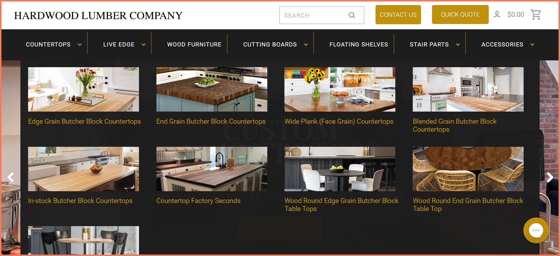 Anchor images for product category visual cue