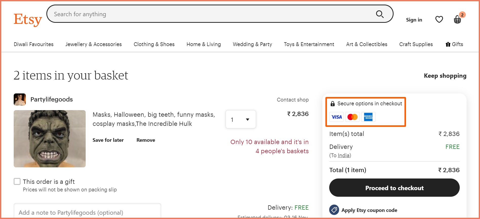 Payment badges as visual cues