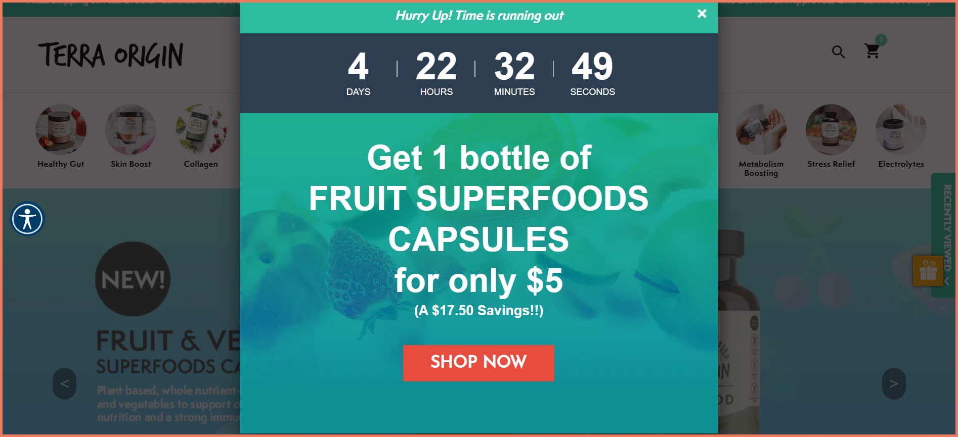 pop-ups as a visual cue