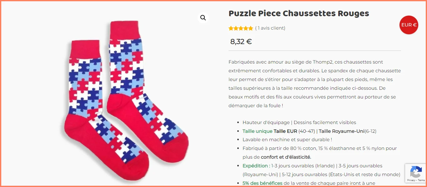 Thomp2 WooCommerce product page design example