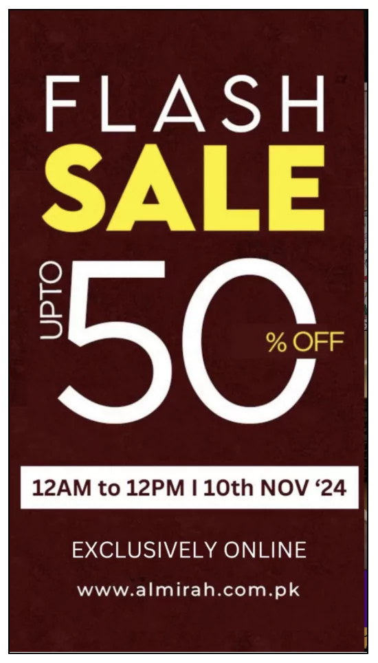 Flash sale ad on Instagram