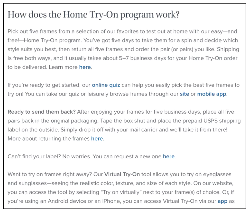 internal linking in FAQs | ecommerce faq questions and answers | ecommerce faqs | faq ecommerce example | faq page ecommerce