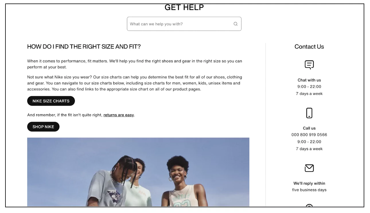 Contact information on FAQ page | ecommerce faq questions and answers | ecommerce faqs | faq ecommerce example | faq page ecommerce