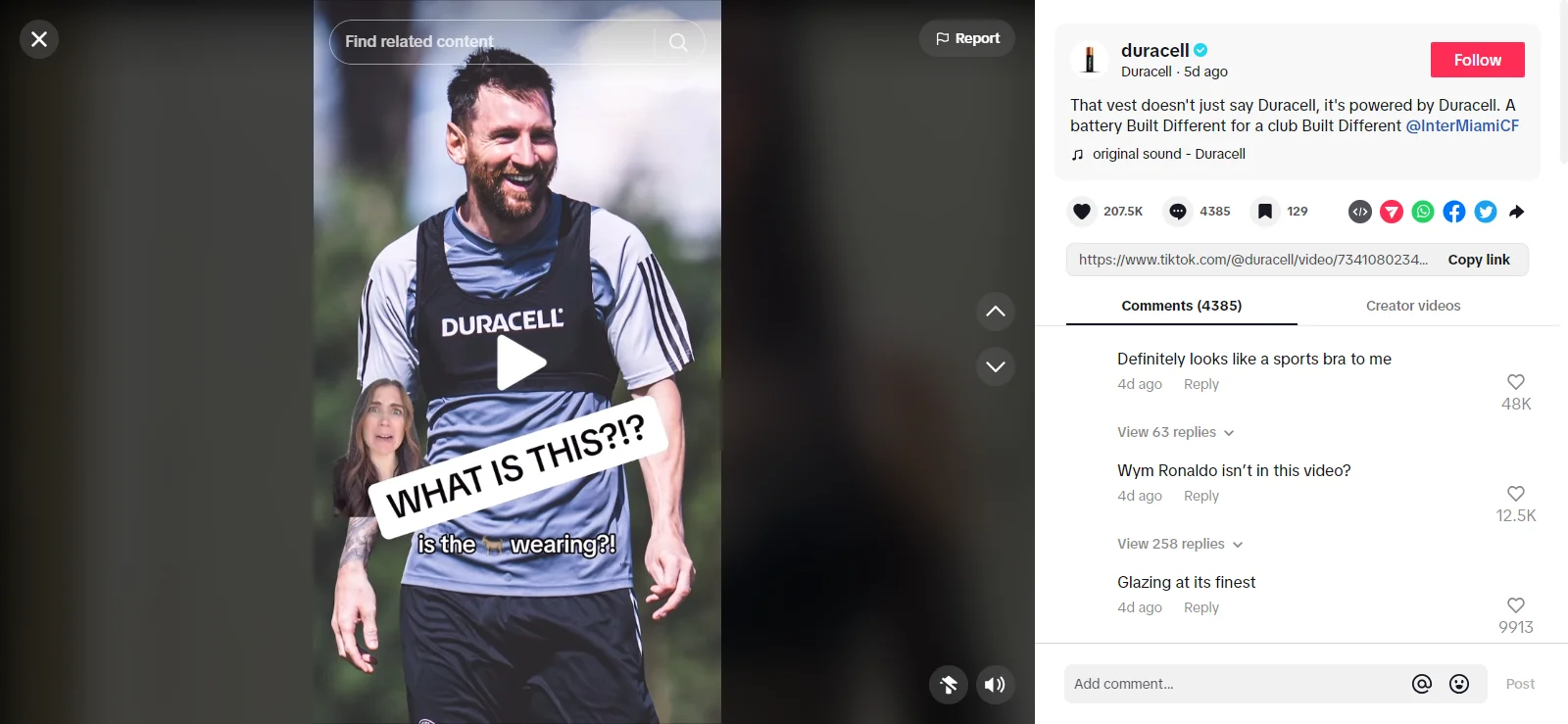 Duracell harnesses the fan inside on their TikTok video