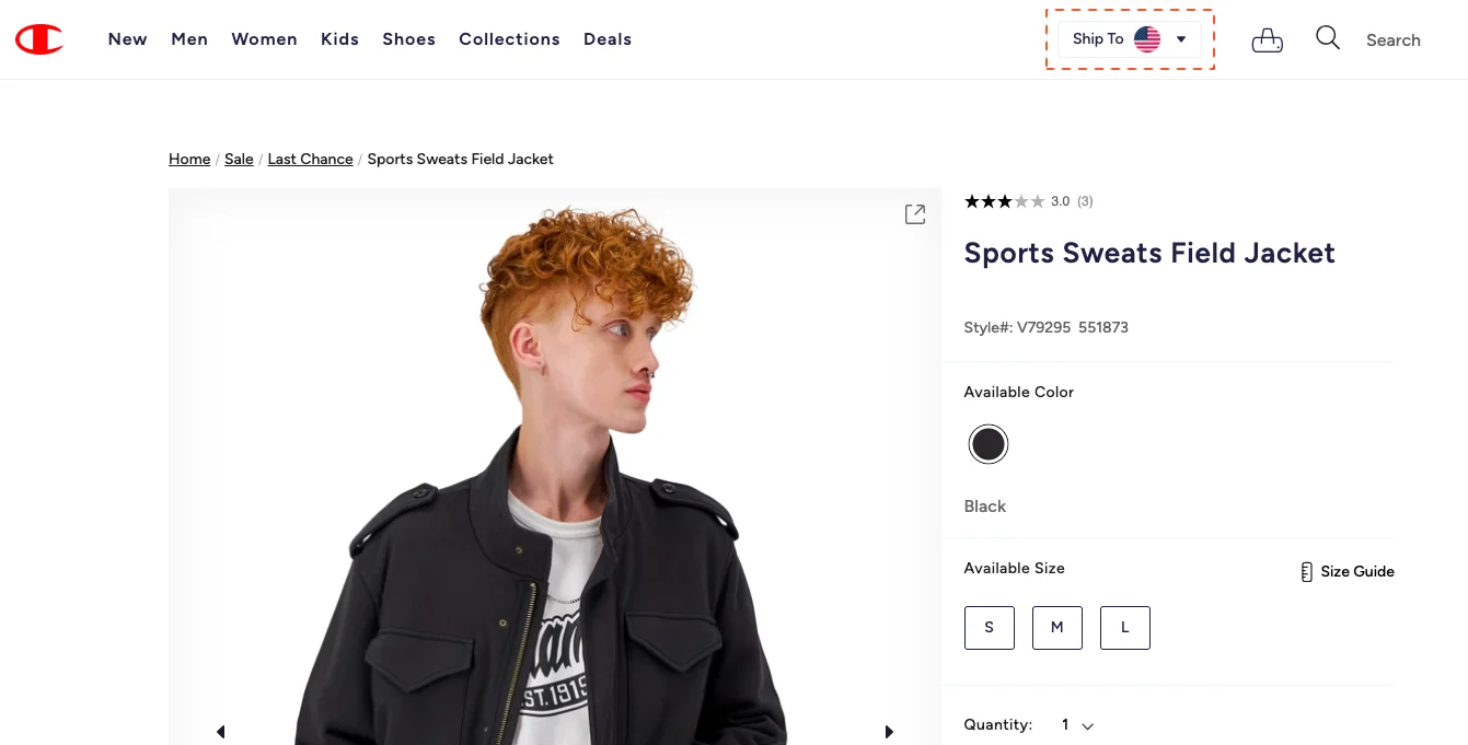Champion uses a product page price calculator to improve sports store conversions