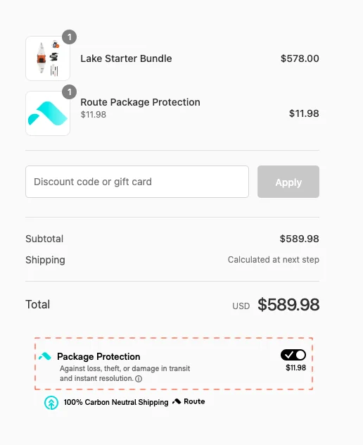 Oru Kayak package protection nudge to increase online sports store conversion rate