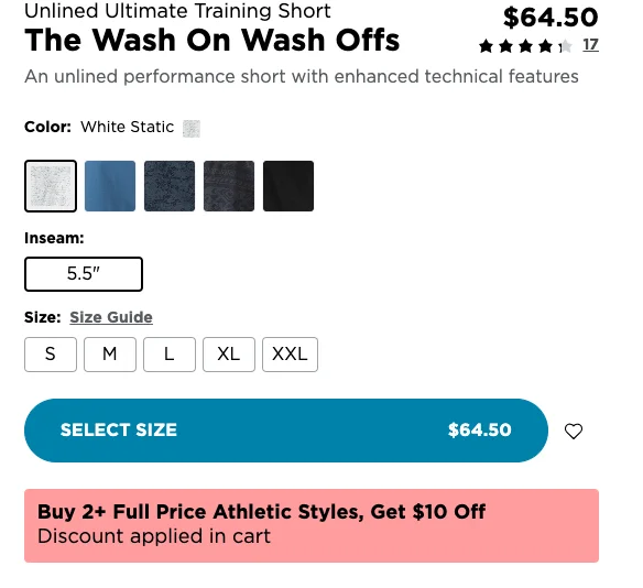 Shopify brand Chubbies offers quantity discounts to keep conversions high