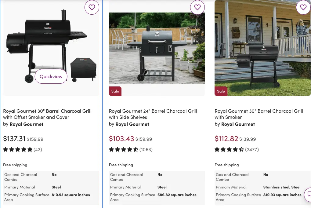 example of how you can create product comparisons for Shopify upselling