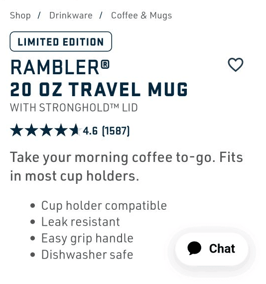 Shopify mobile view: Negative space