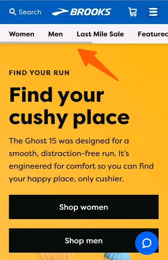 shopify mobile optimization: sliding horizontal navigation