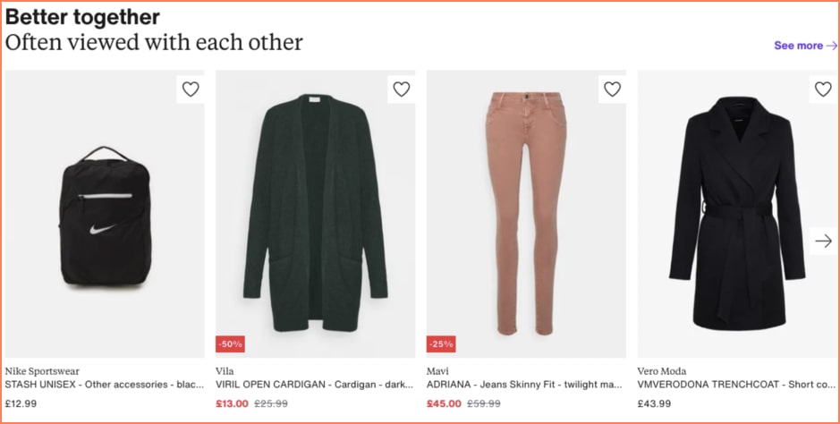 zalando product recommendations feature complementary items