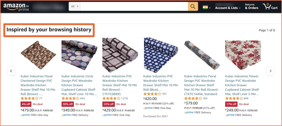 amazon content-based product recommendation example
