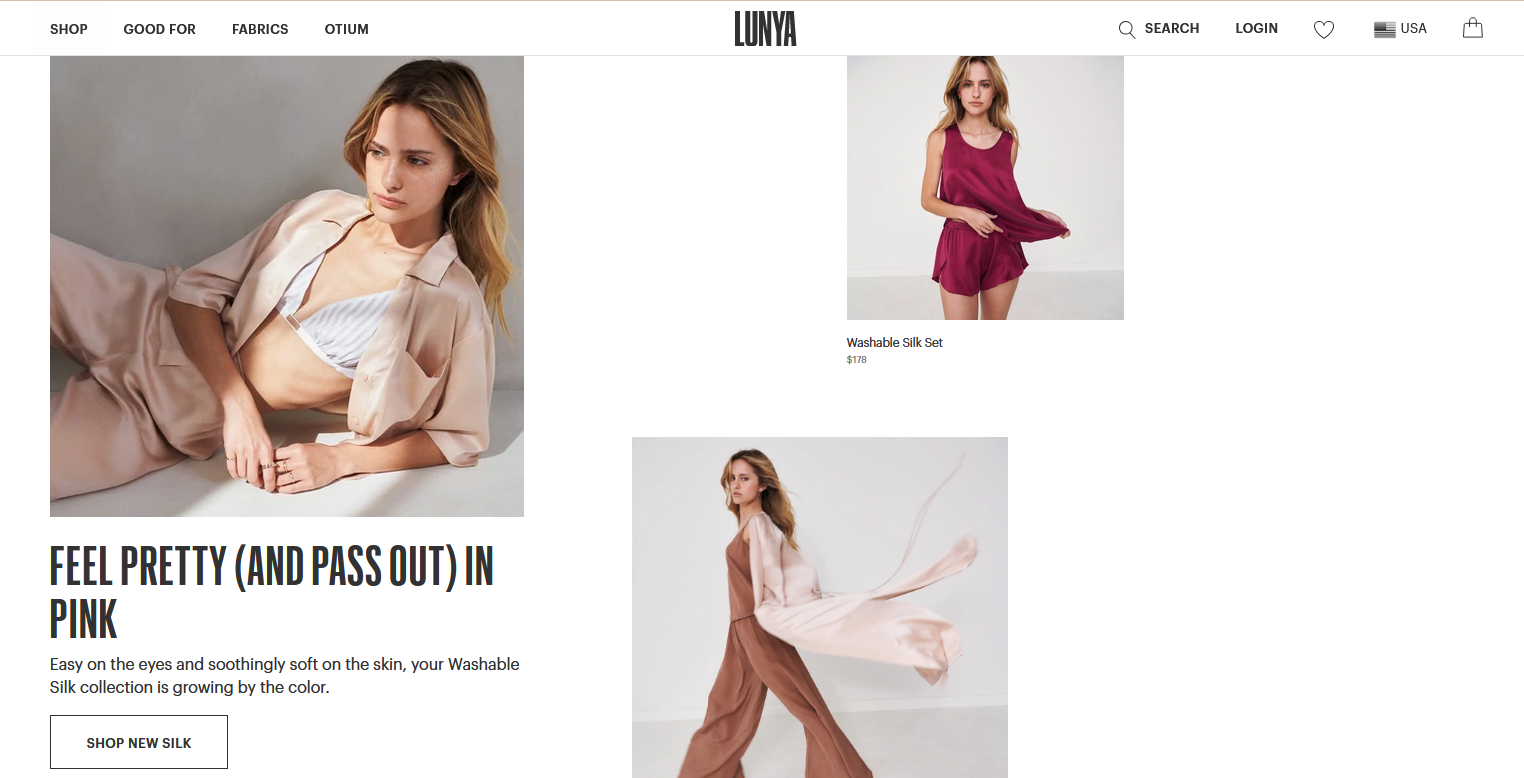 high-quality visuals on homepage