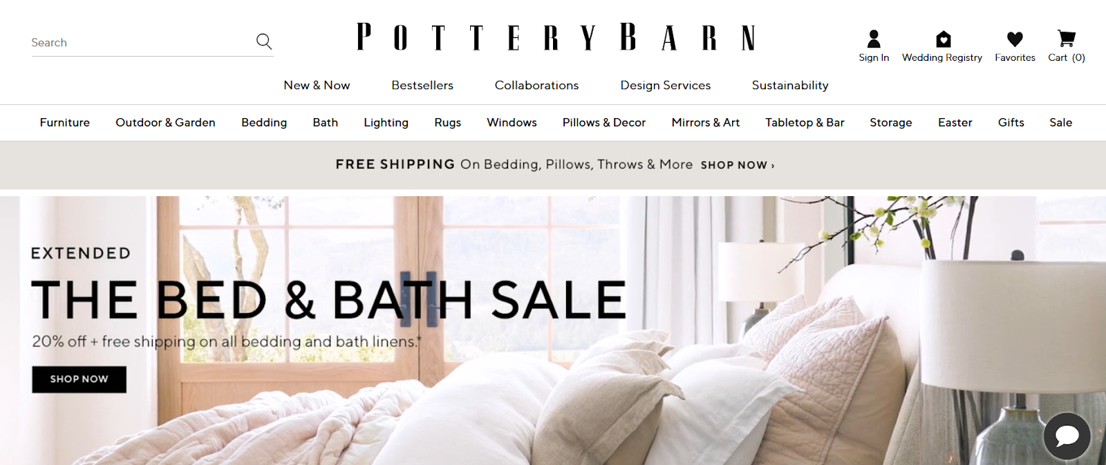 shipping information on homepage
