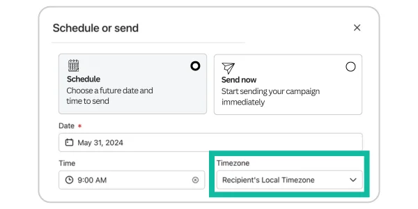 Schedule send emails by a subscriber's time zone