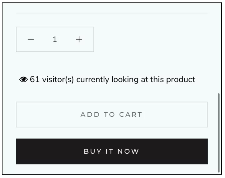 FOMO with limited stock nudges
