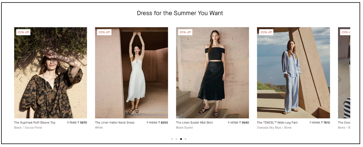 New arrivals eCommerce