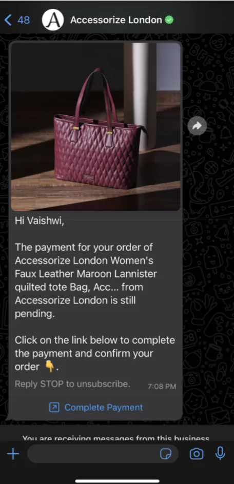 WhatsApp campaign ffor eCommce brands