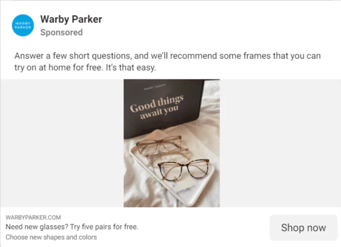 eCommerce retargeting ad example: convey authority
