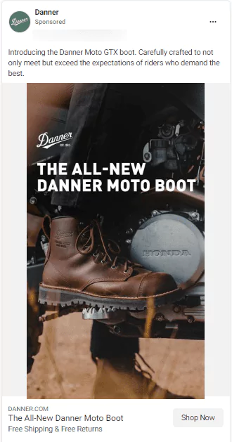 eCommerce retargeting ad example: right customer segment