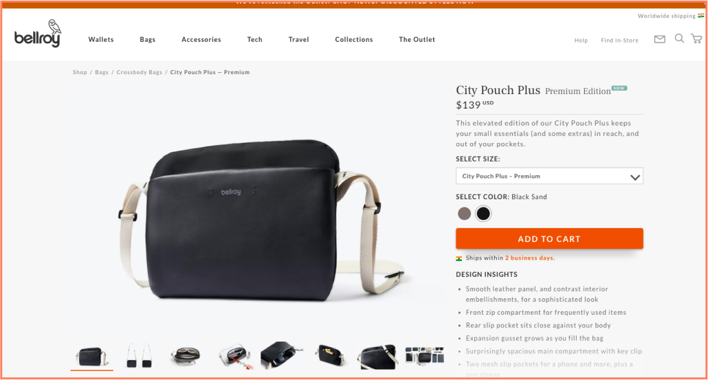 How Bellroy uses CTAs
