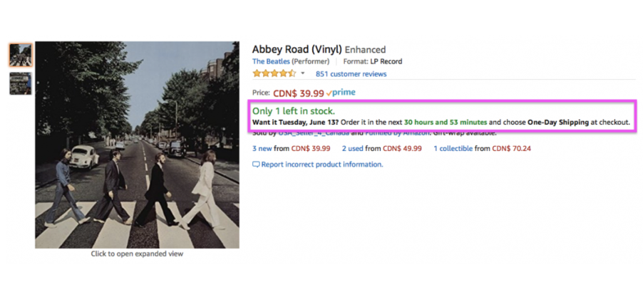 Amazon’s Scarcity Nudge - nudge marketing examples | When using scarcity nudge marketing, here are a few tips to keep in mind: