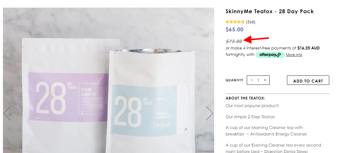 SkinnyMe’s Price Anchoring Nudge - nudge marketing Keep these tips in mind when using a price anchor nudging on your online store