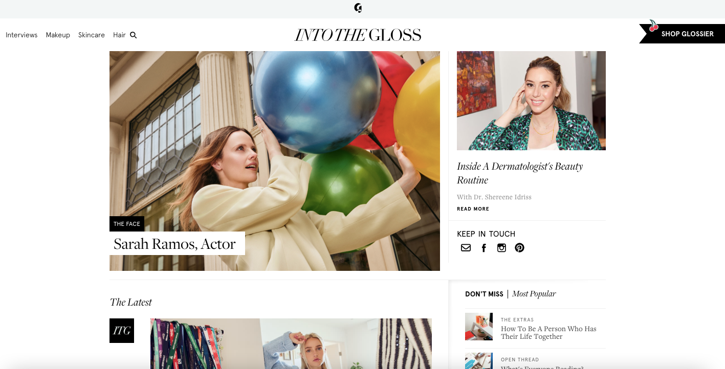 Glossier maximizes organic traffic through Into the Gloss and improves ROAS year on year
