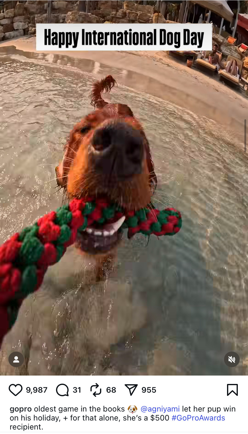 GoPro UGC example from Instagram