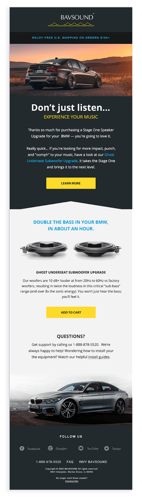 BavSound offers recommendations to customers for making upgrades