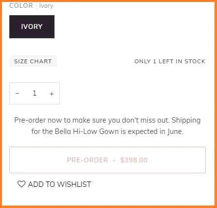 Pre-orders in limited quantity are great for creating urgency
