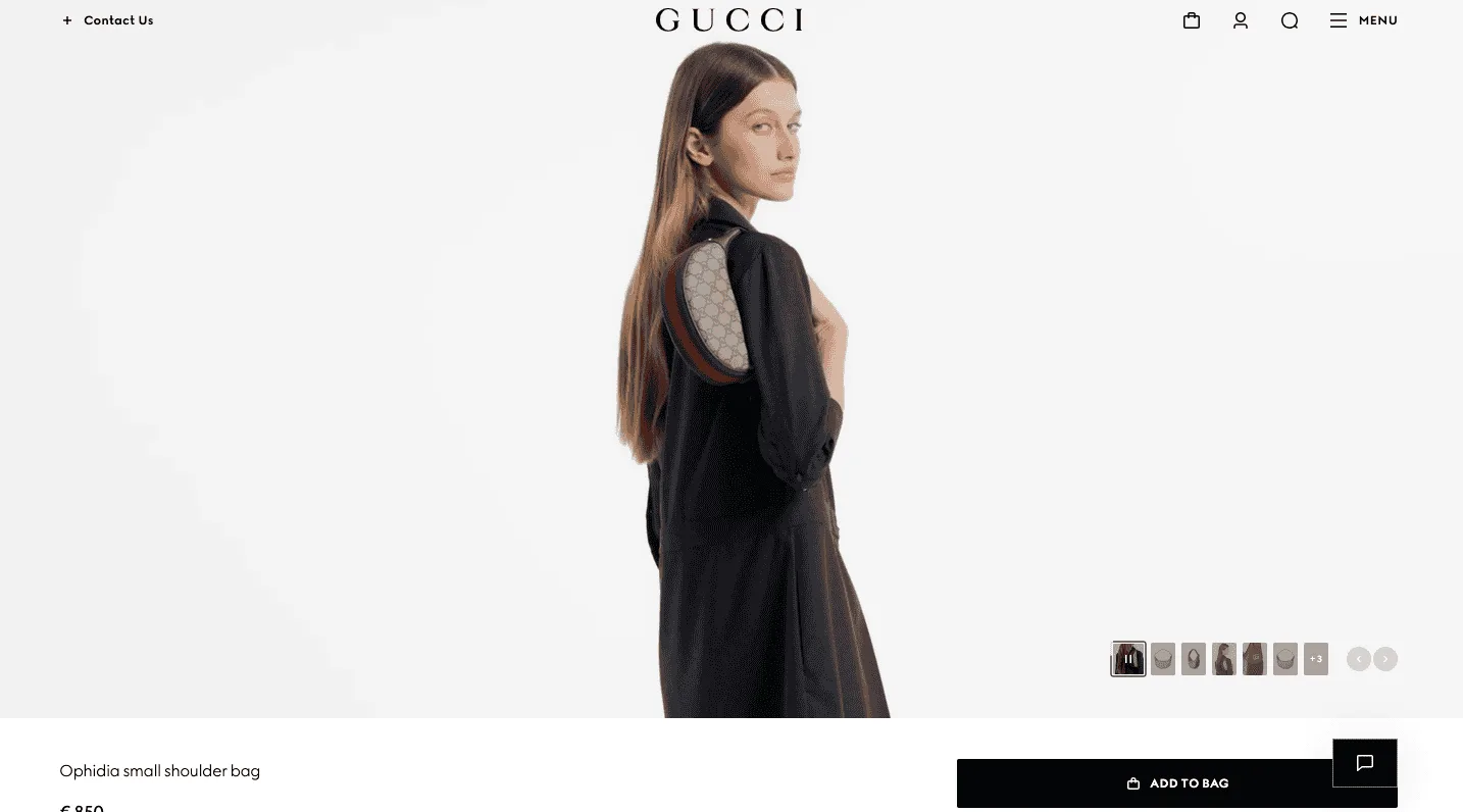 Gucci product page example