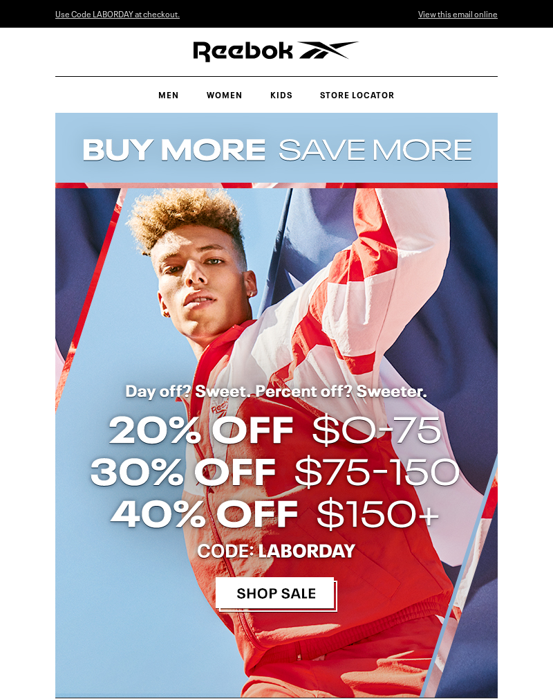 reebook tiered discount example